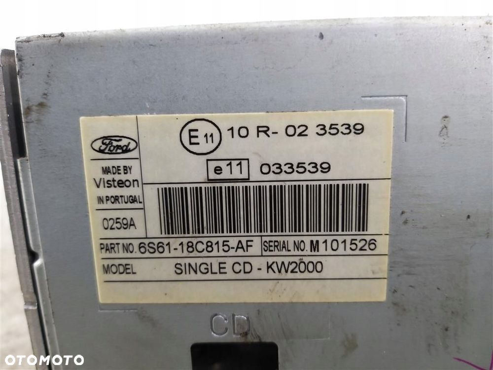 Radio Ford Focus Mk2 2004-2011 6S61-18C815-AF VISTEON ORYGINAŁ - 6