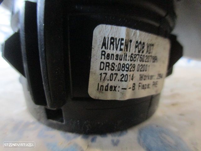 Grelha Friso 687602078R 08239006 RENAULT TWINGO 3 FASE 1 2014 1.0I 71CV 5P AZUL BEBE FRT DRT GRE VENTILAÇÃO - 3