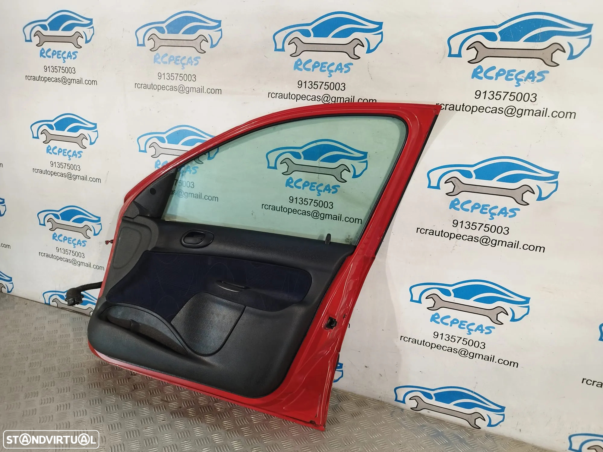 PORTA FRENTE FRONTAL DIREITA PEUGEOT 206 2AC 9004K5 FECHO ELEVADOR MOTOR PUXADOR VIDRO - 6