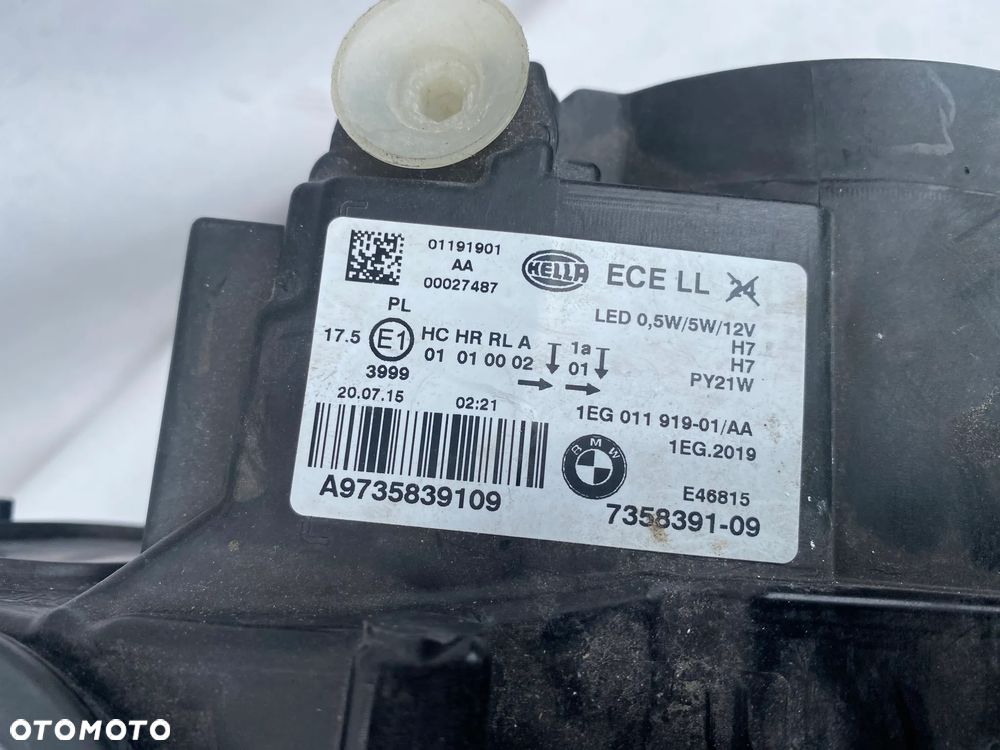 lampa BMW 1 F20 lift H7 led eu cała - 4
