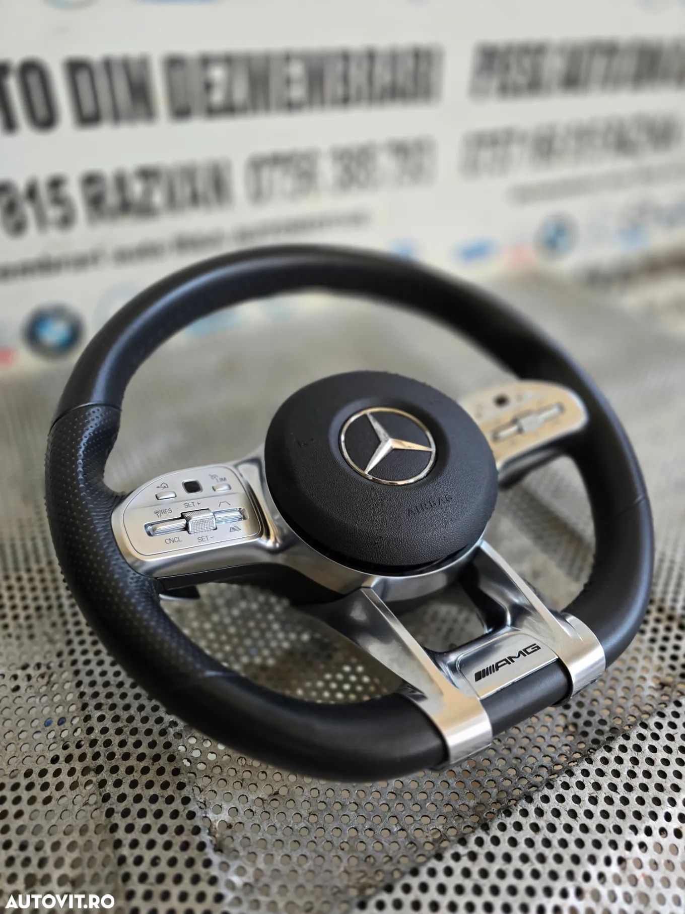 Volan Complet Cu Airbag Mercedes AMG Cu Padele Impecabil C/E Class W205 W213 Gle Cla Cls Glc - 1