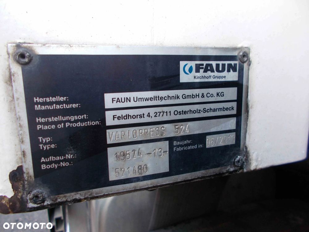 Mercedes-Benz ACTROS 2013r ŚMIECIARKA FAUN VARIOPRESS 24m3 - 16