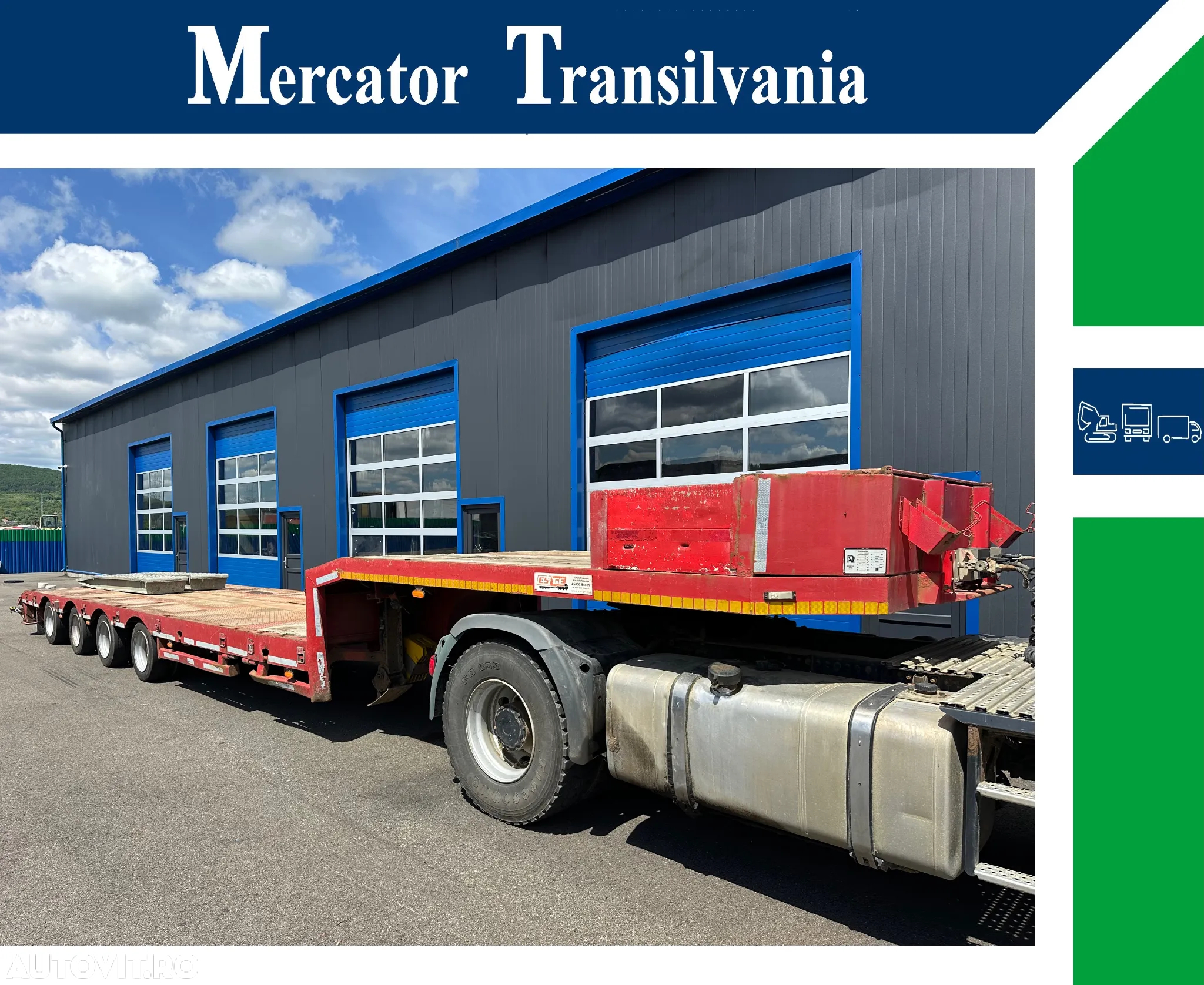 ES-GE •	Trailer ES-GE 4SOU-25-28.2N / Extensibil 19.5m  / Axa Viratoare / Axa Portanta - 2
