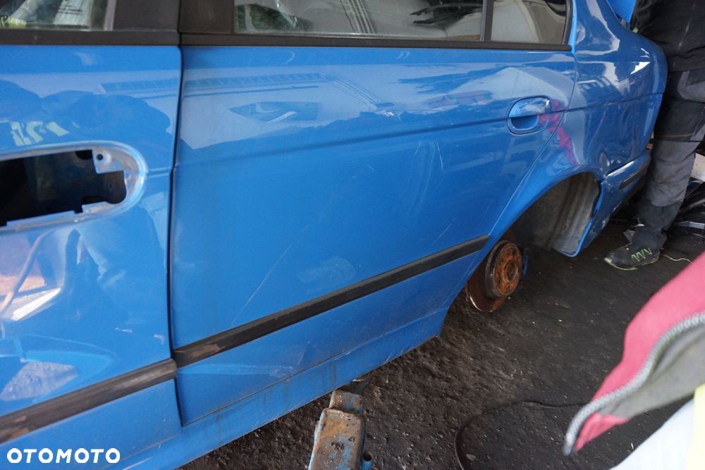 DRZWI TYLNE LEWE 5 E39 SEDAN 490  NIEBIESKI SANTORINI BMW 1995-2000 - 4