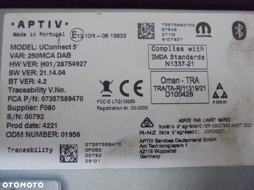 7357589470 RADIO FIAT DUCATO 2020- multifunkcyjne - 3