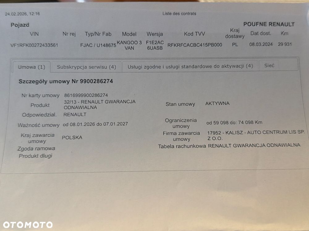 Renault KANGOO 1.5 DCI 115 KONI / AUTOMAT / GRZANE FOTELE  / ŚWIATŁA FULL LED / ASYSTENT PASA RUCHU / MARTWE POLE / CZYTA ZNAKI DROGOWE / KEYLESS-GO / DRZWI OBUSTRONNE / SALON POLSKA / FABRYCZNIE NOWY STAN / JEDYNY TAKI W POLSCE - 40