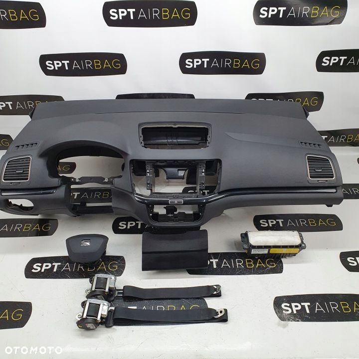SEAT ALHAMBRA LIFT DESKA ROZDZIELCZA KONSOLA KOKPIT PULPIT PODUSZKI AIRBAG AIR BAG PASY KIT SET - 1