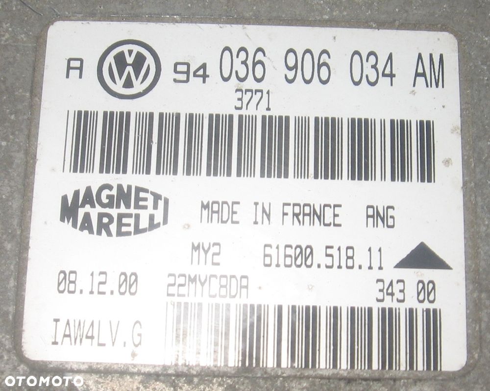 GOLF IV BORA 1.6 16v komputer sterownik  036906034AM SEAT VOLKSWAGEN SKODA - 2