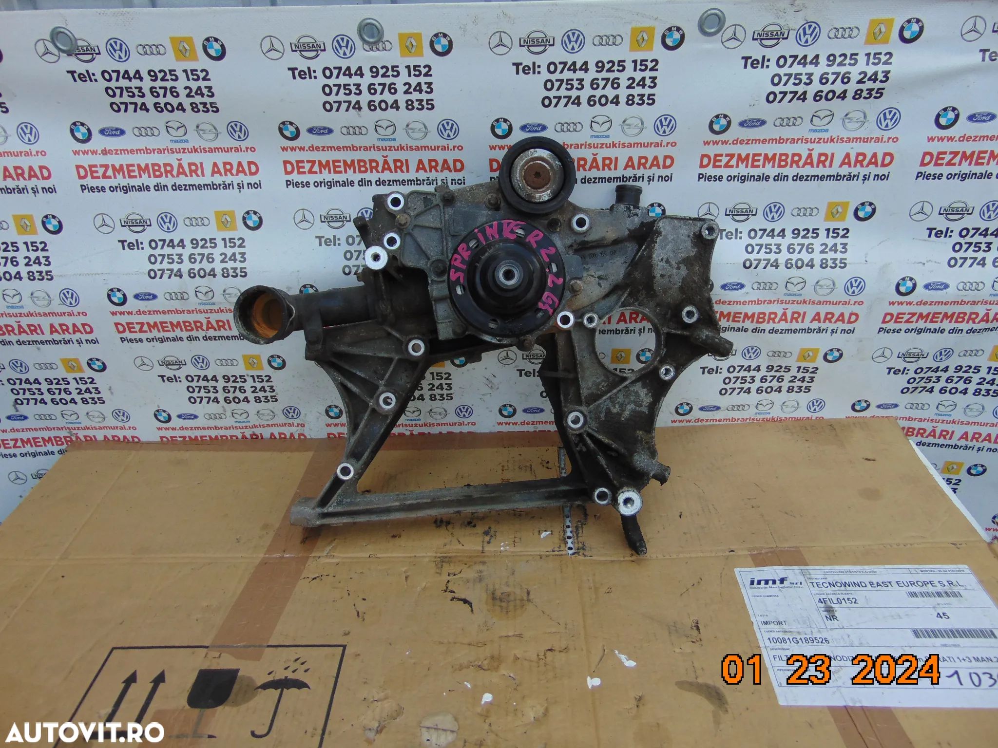 Suport pompa apa Mercedes Sprinter 2.2 euro 5 vito viano w906 w639 cod a - 1