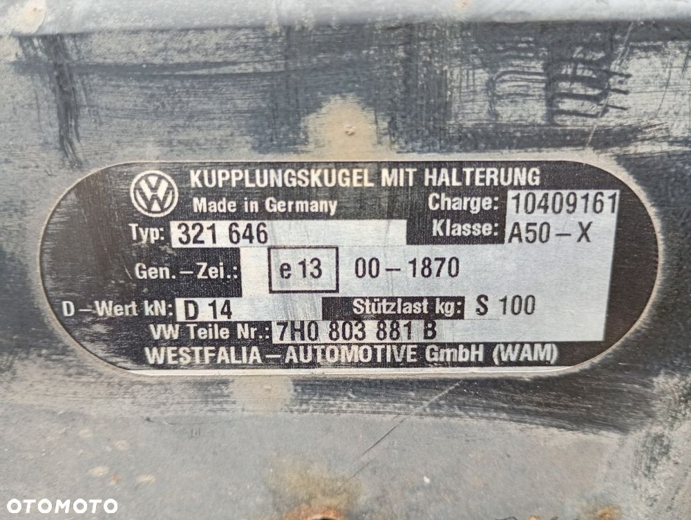 hak holowniczy wiązka instalacja haka vw transporter t5 westfalia 7H0803881B - 10
