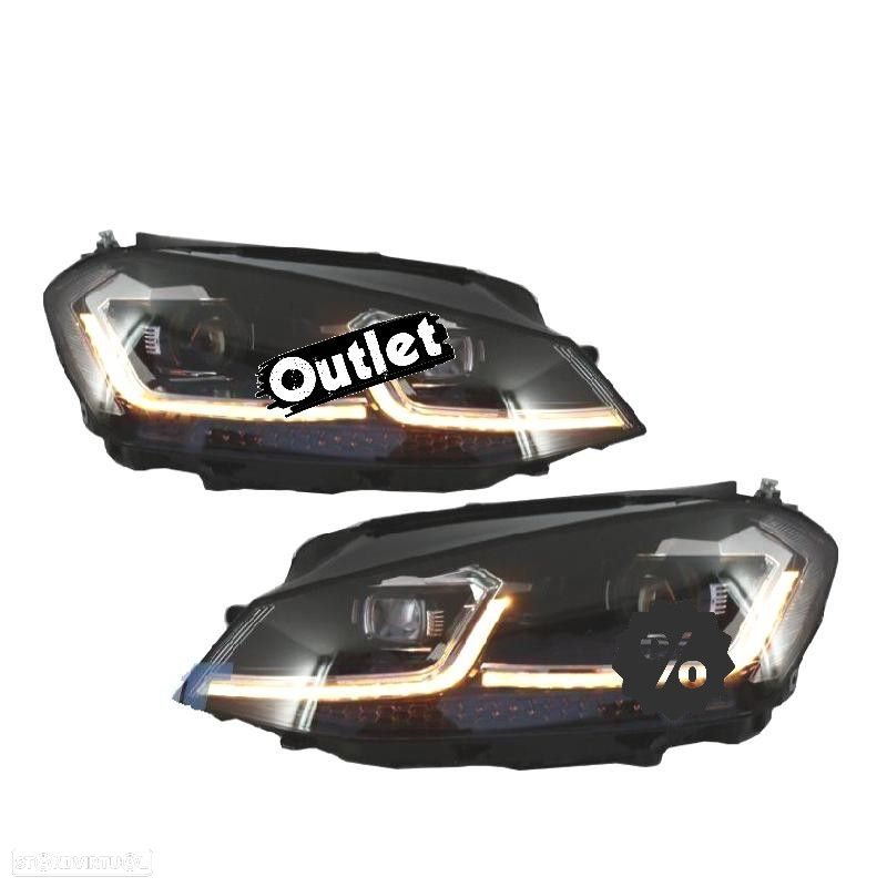 R012837C1 FAROIS VOLKSWAGEN VW GOLF 7 12-17 DRL DINAMICOS PRETO LOOK 7.5 R LINE - 5