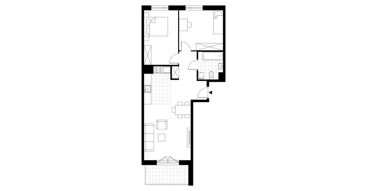 3-pokojowe mieszkanie 64m2 + balkon Bezpośrednio - Pełny obrazek: 3/23