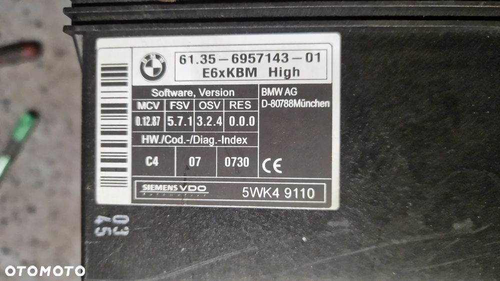 BMW E60 E61 MODUŁ KOMFORTU 6957143 - 3
