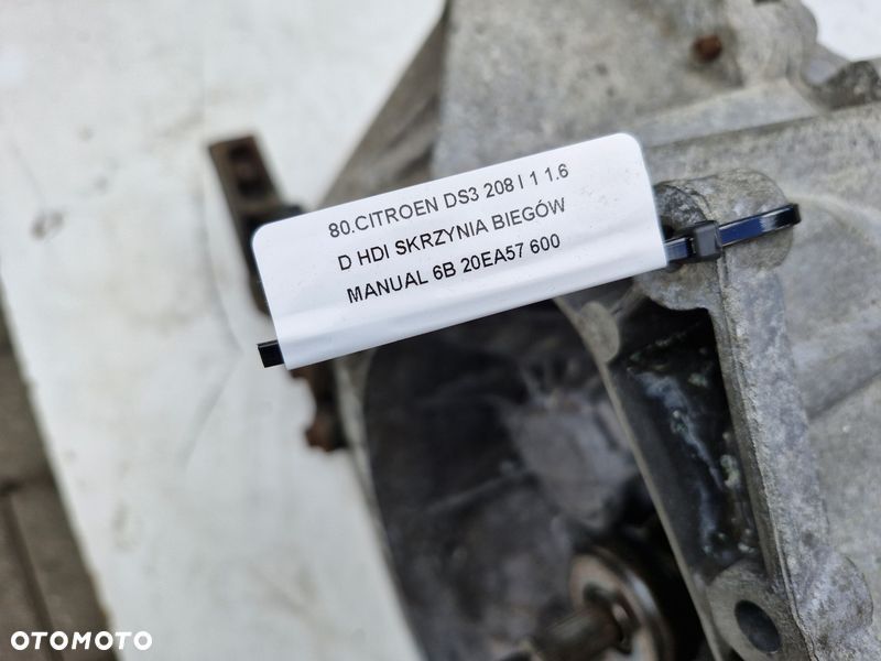 CITROEN DS3 208 I 1 1.6 D HDI SKRZYNIA BIEGÓW MANUAL 6B 20EA57 - 6