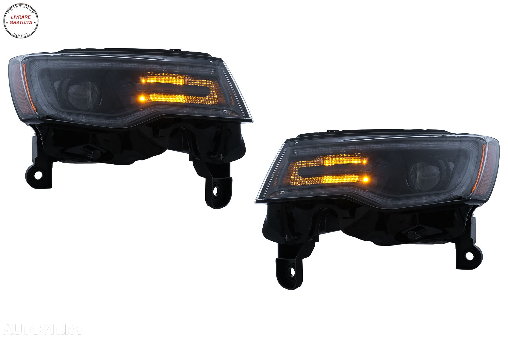 Faruri LED Jeep Grand Cherokee IV WK2 Facelift (2014-2020) Semnal Dinamic- livrare gratuita - 5