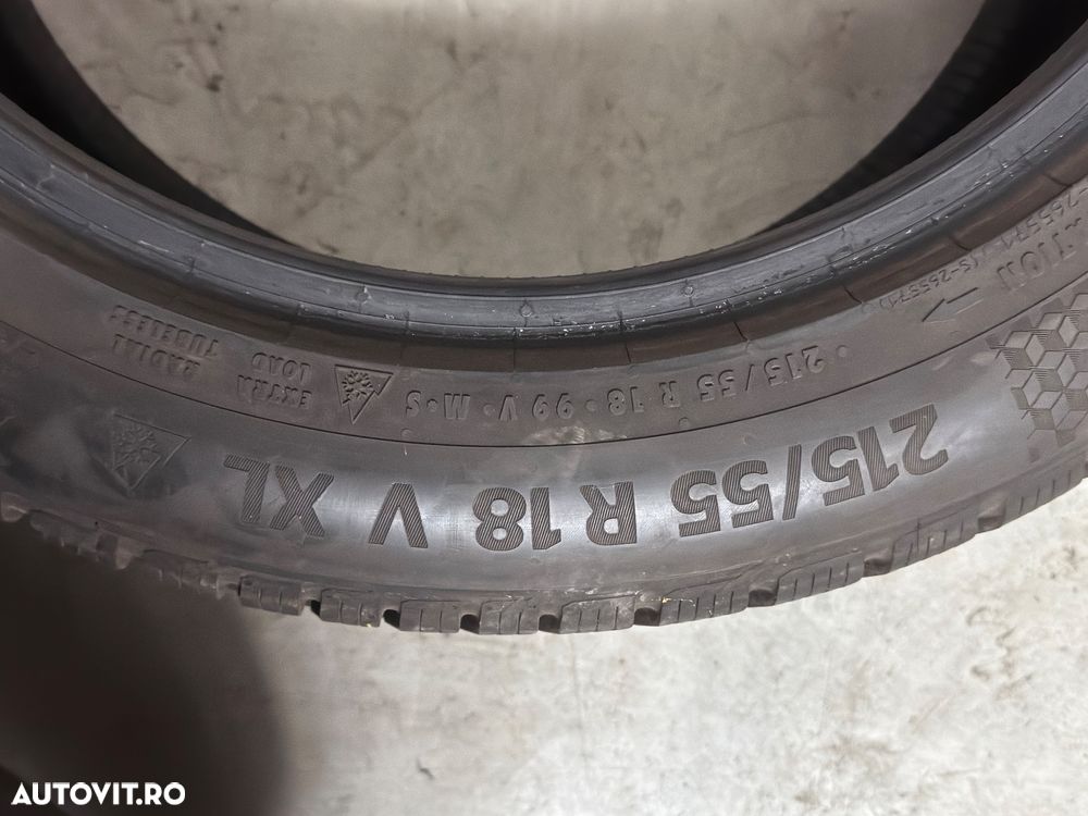 Vând 4 anvelope 215/55/18 continental de iarnă ca noi - 6