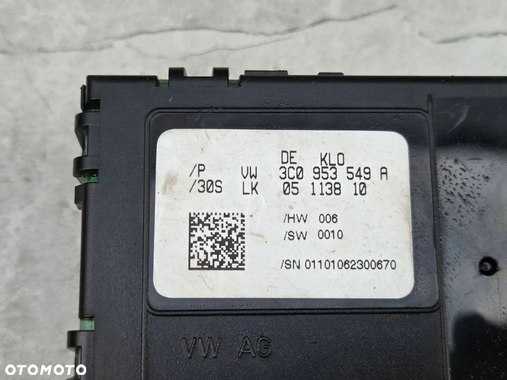VW SEAT SKODA MODUŁ POD KIEROWNICĘ 3C0953549A - 2
