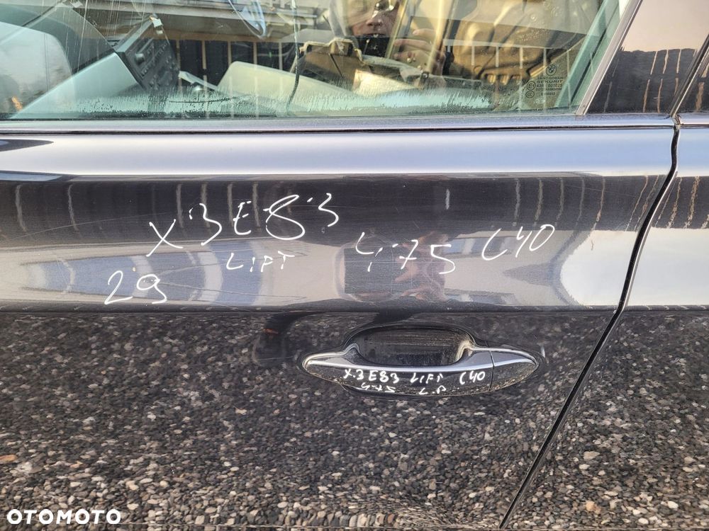 DRZWI LEWY PRZÓD BMW X3 E83 LIFT 475 BLACK SAPPHIRE - 3