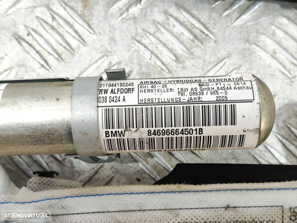 Conjunto Cortinas Laterais Airbag Esquerda Direita BMW Serie 3 E90 E91 6966645 6966646 - 5