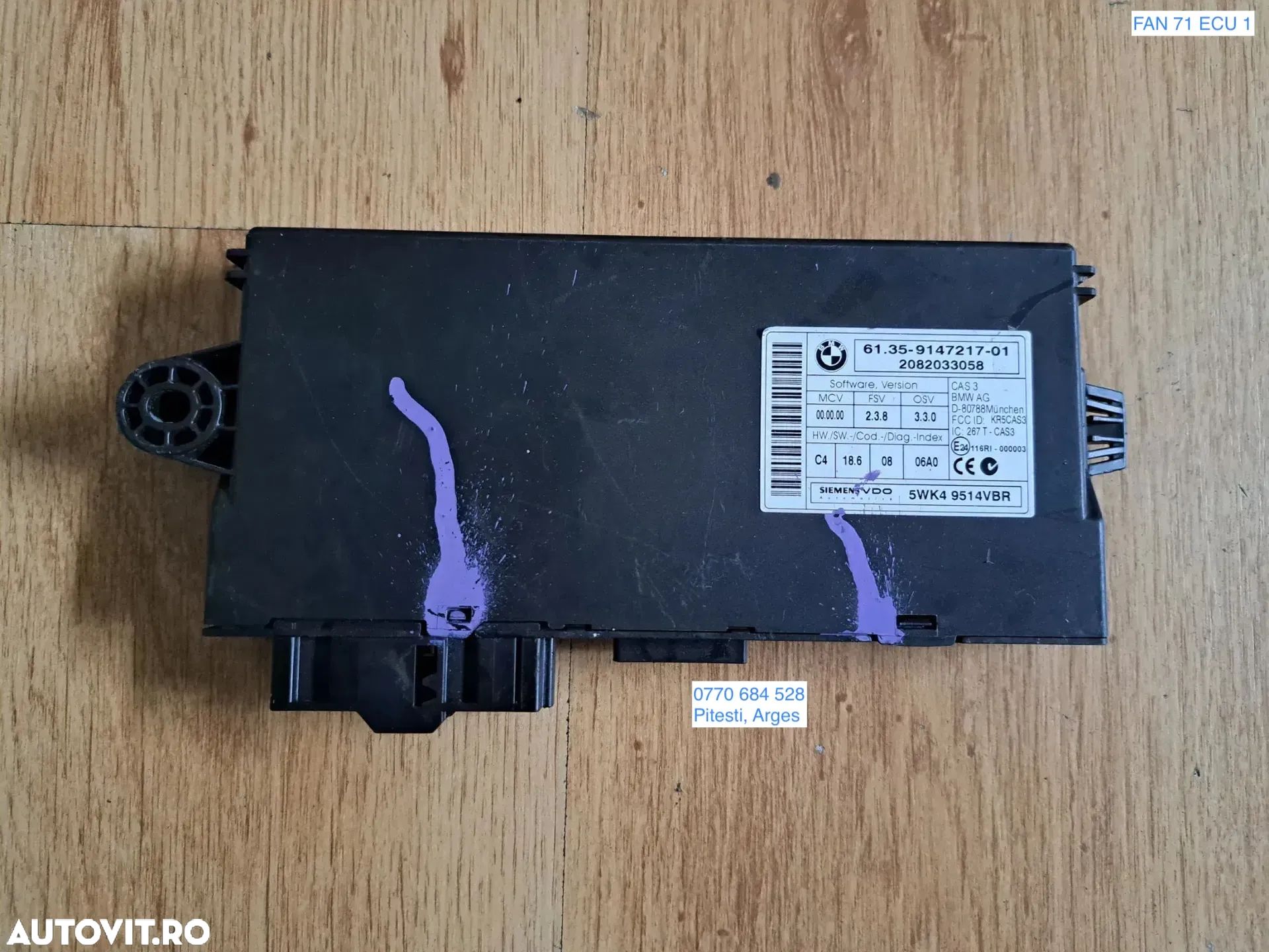Modul calculator unitate ECU CAS 3 original BMW E88 E90 E60 E63 E84 E70 E71 - 1
