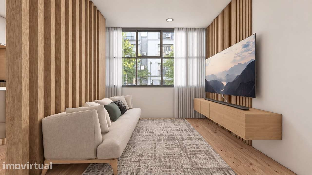 Apartamento T1+1 | Garagem | Elevador | Remodelado | São Cosme - Grande imagem: 5/14
