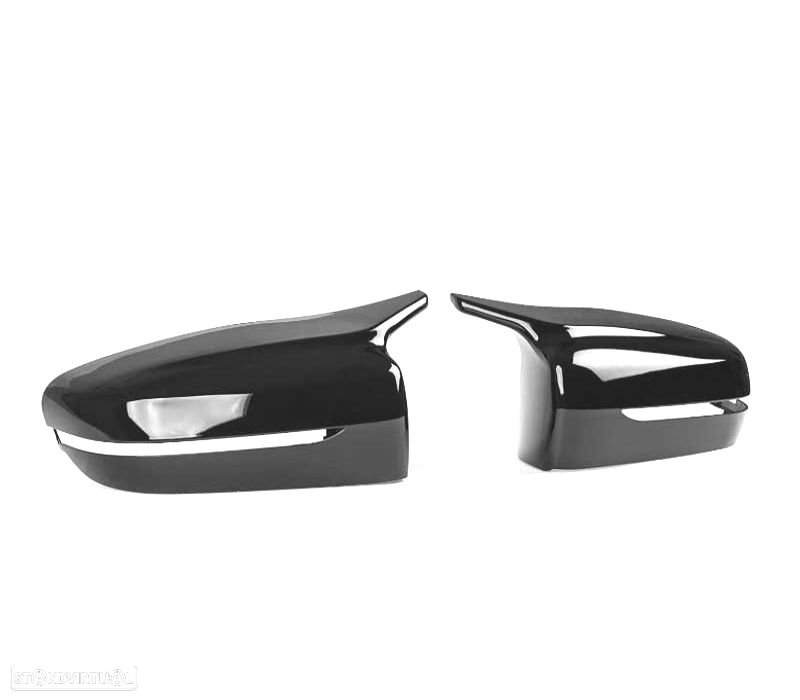 CAPAS DE ESPELHOS RETROVISORES BMW G30 G31 G11 G12 15- LOOK M PRETO BRILHANTE - 6