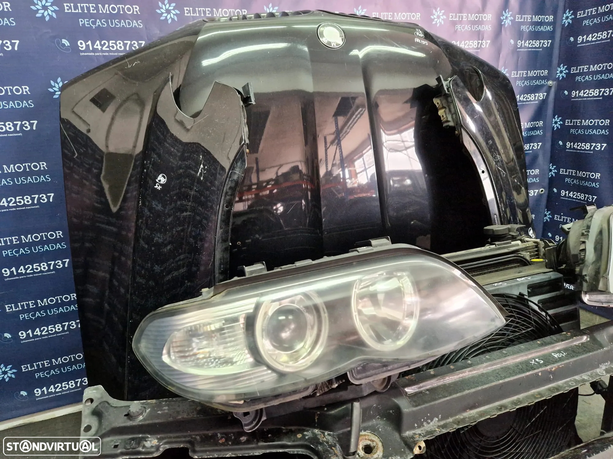 Frente completa usada BMW X5 E53 FACELIFT 3.0D capot parachoques oticas xenon guardalamas - 6