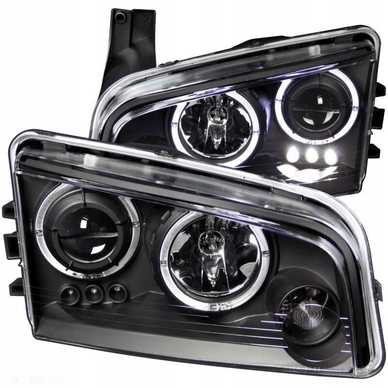 Reflektor Lampa L+R Ringi Angel Eyes LED Black Czarne Dodge Charger lx 06- - 1