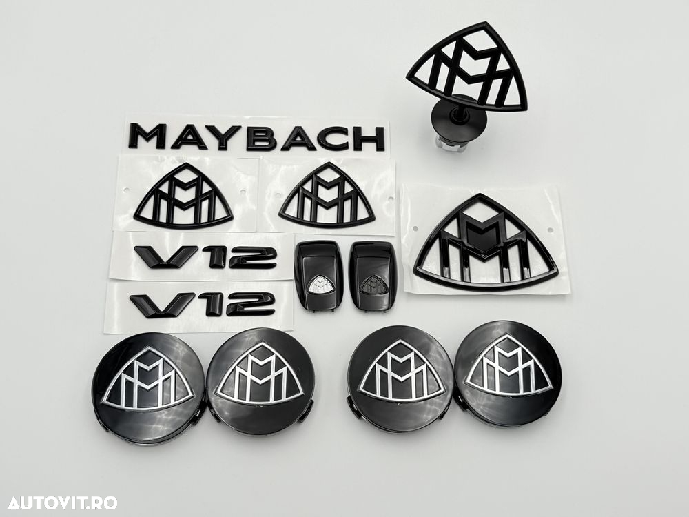 Set Embleme Compatibile Mercedes MAYBACH negru - 5