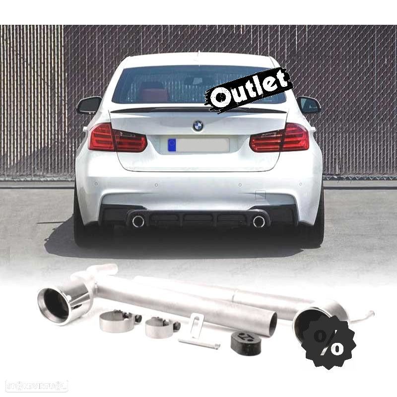 E010202C1 CONJUNTO PONTEIRAS DE ESCAPE DUPLA BMW F30 F31 10-18 LOOK M PERFORMANC - 1