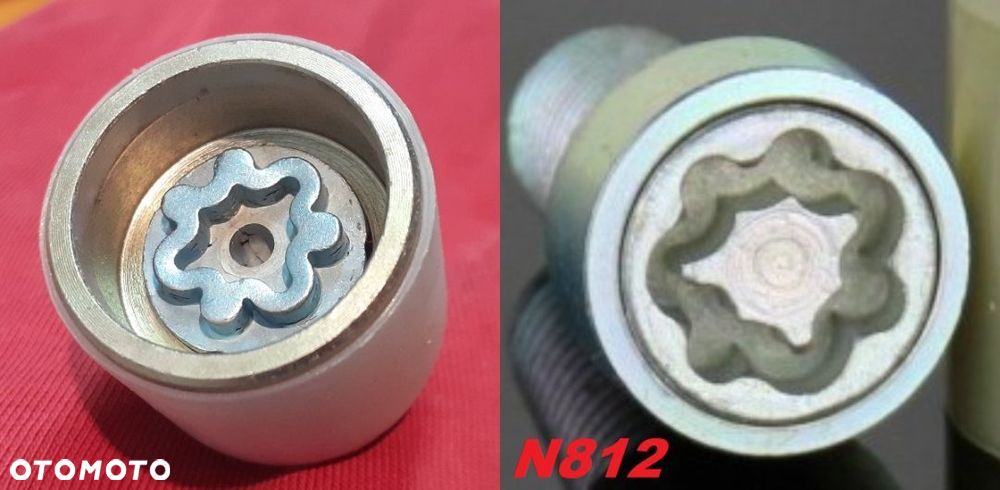 Nasadka zabezpieczająca Nakładka Adapter Złodziejka Do Śrub Audi (koniczynka) - 12