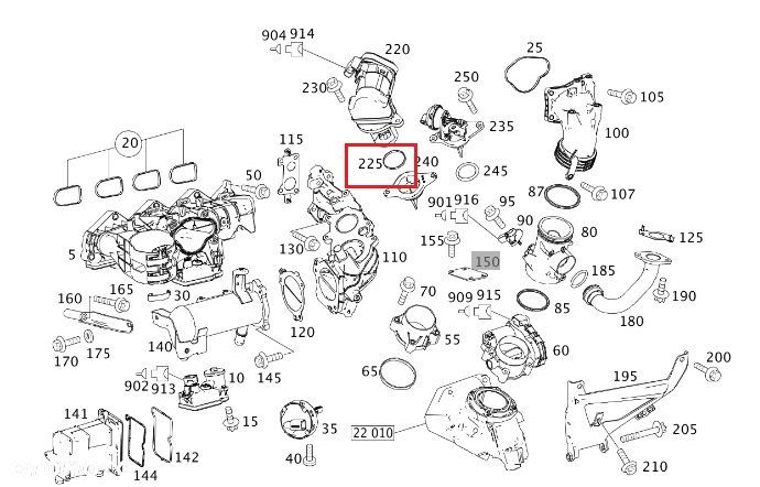 MERCEDES OM646 Oring uszczelka zaworu EGR - 2