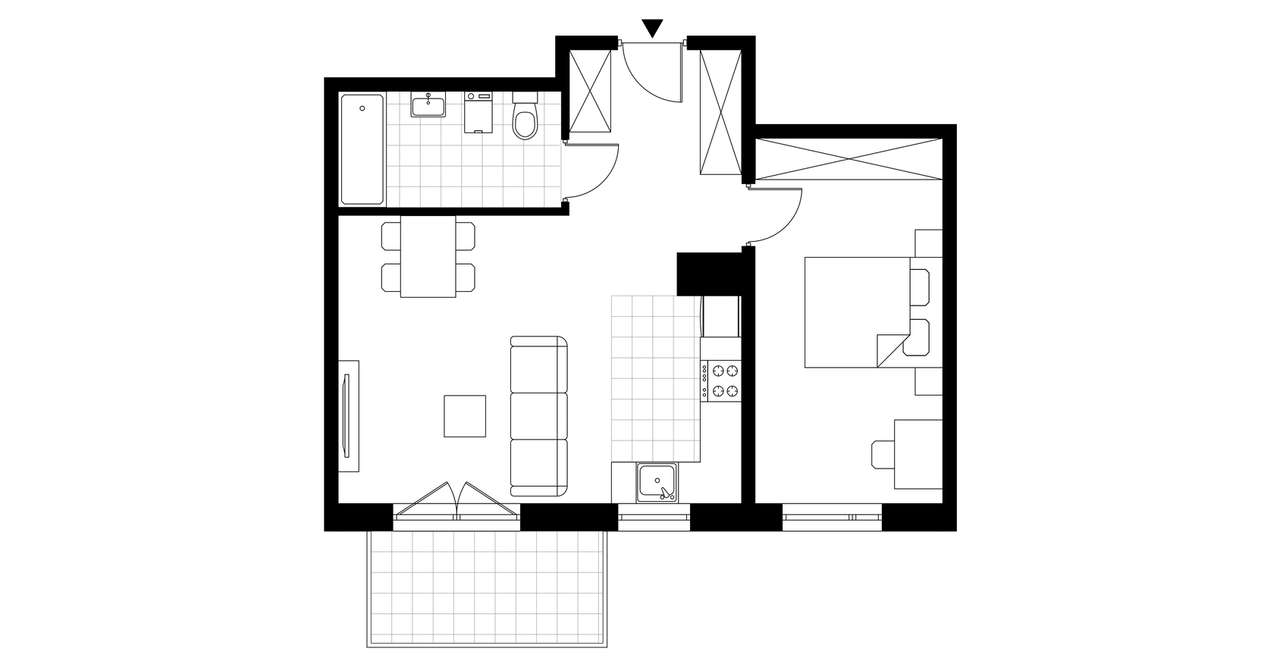 2-pokojowe mieszkanie 49m2 + balkon - Pełny obrazek: 3/23