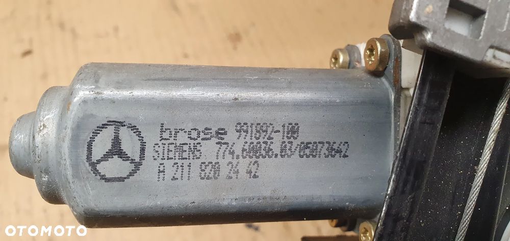 Mechanizm podnośnik szyby prawy tył Mercedes E-Klasa W211 A2118202442 A2117300246 - 4