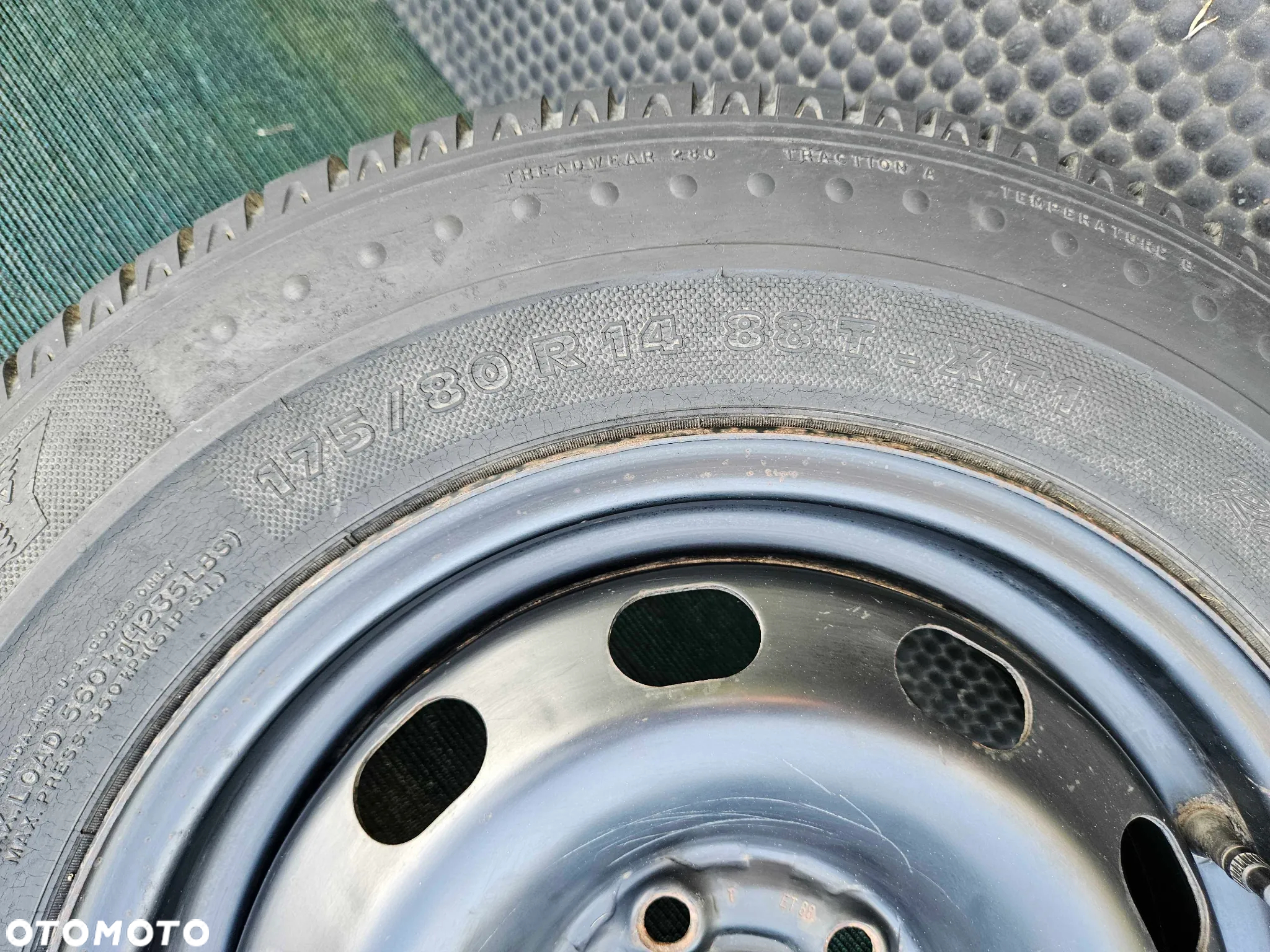 Kolo 1J0601027J Felga Blaszak Zapasowe R14 5x100 6J ET38 Stalowe Opona Letnia 175/80 VW Golf IV 4 Audi Skoda Seat - 7