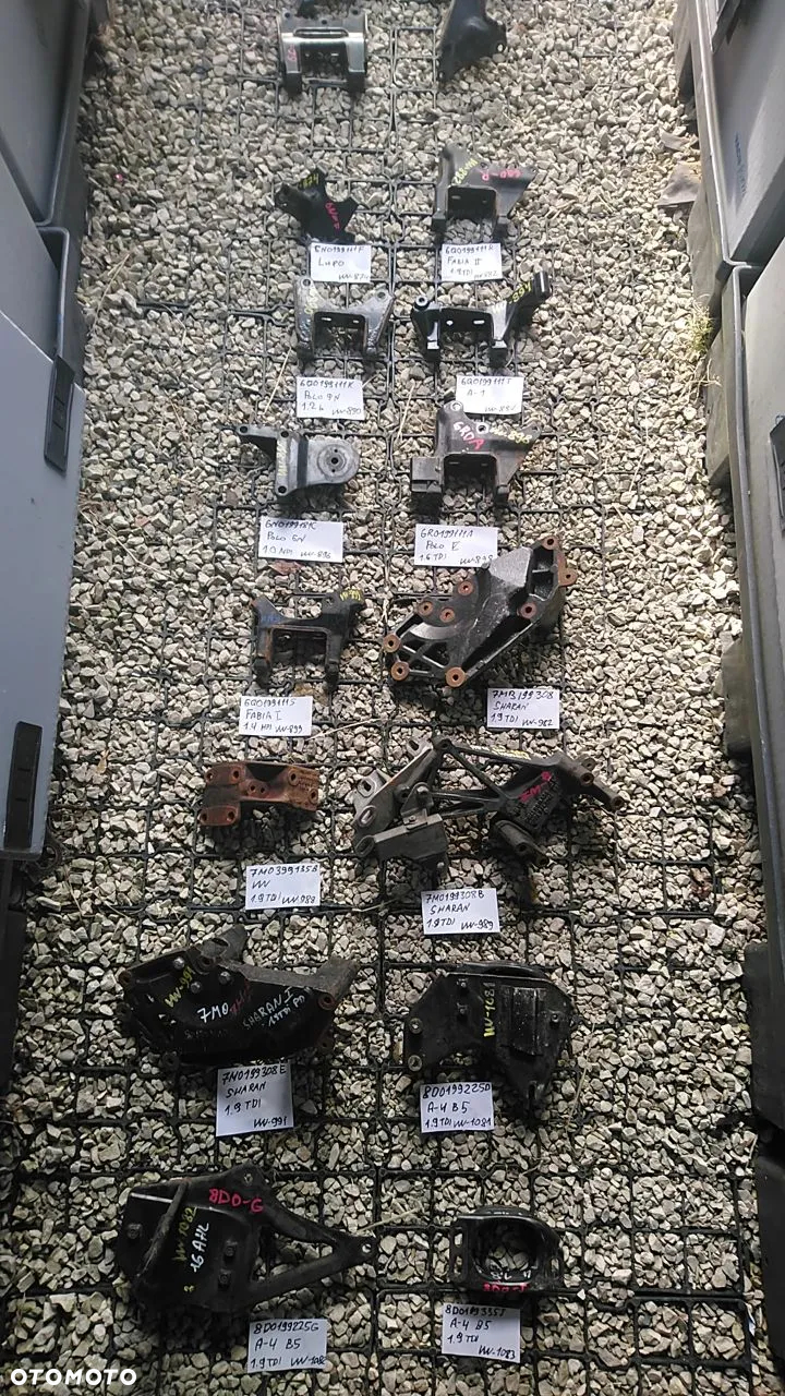 VW ŁAPY STALOWE VOLKSWAGEN AUDI SEAT SKODA ŁAPA MOCOWANIE PODSTAWA - 8
