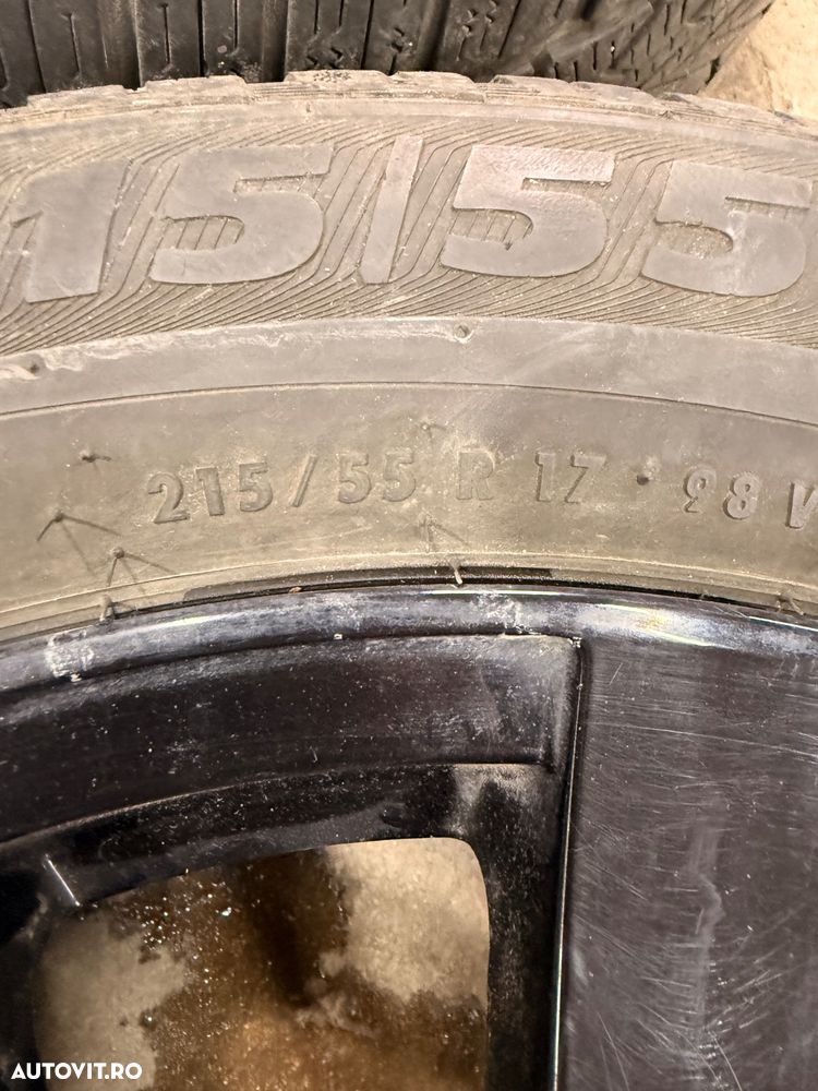 Set jante aliaj HYUNDAI I30 cu cauciucuri iarna 215/55R17 uzura 60% - 6