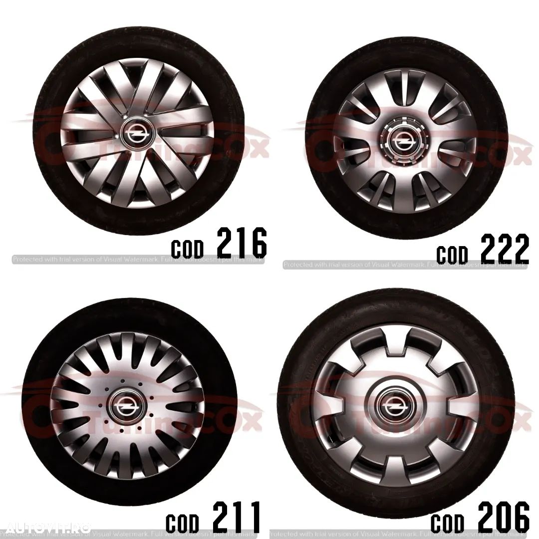Capace roti OPEL r14  la set de 4 buc ,Capace janata aliaj - 1