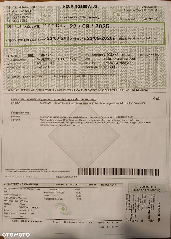 Mercedes-Benz SPRINTER 314 Podnośnik Koszowy 13,5 M VERSALIFT - 31