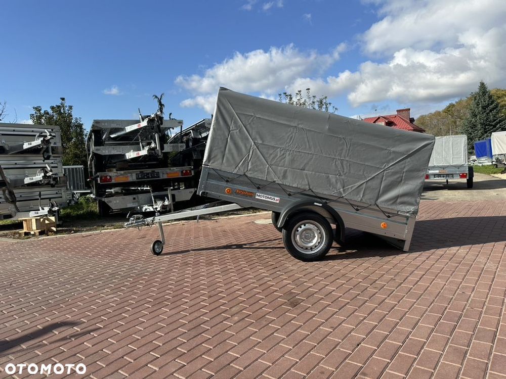 Neptun Przyczepa Neptun N7-236 PTW 236x129x30 + stelaż i plandeka H80 cm DMC 750 kg 1 osiowa funkcja uchyłu - 8