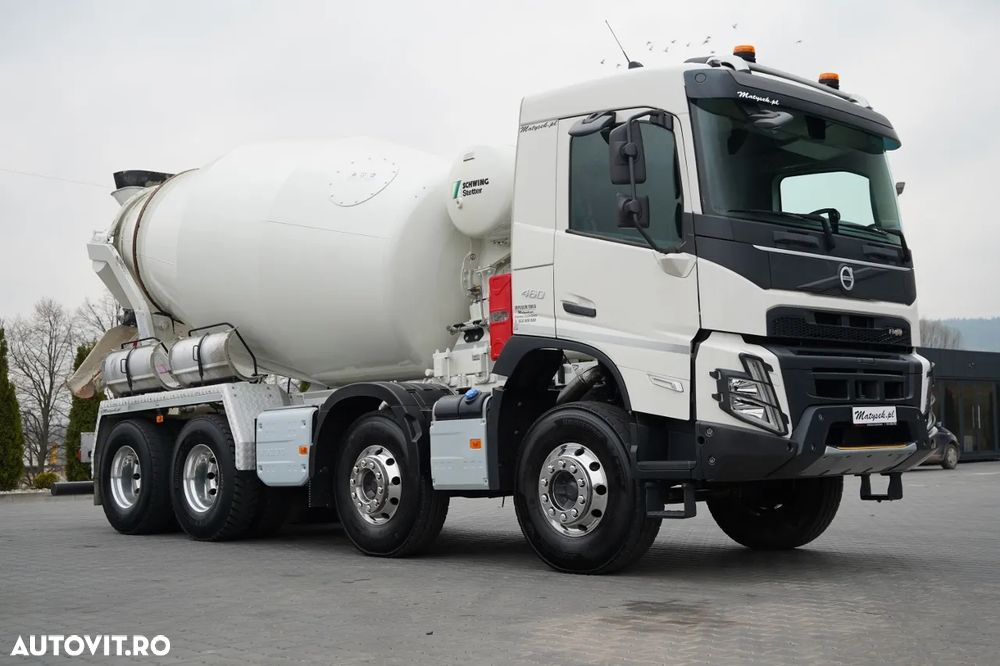 Volvo VOLVO FMX 460 / 8x4 / 9m3 BETONIERĂ / SCHWING STETTER / 9 M3 / I-SHIFT / JANTE DIN ALIAJ / EURO 6 - ANUL DE PRODUCȚIE: 2022 DATA ÎNMATRICULĂRII: 17.01.2022 VIN: YV2XTYOG1NB364494 KILOMETRAJ: 118.000 KM - EURO 6 AER CONDIȚIONAT CUTIE DE VITEZE ȘI SCHI - 7