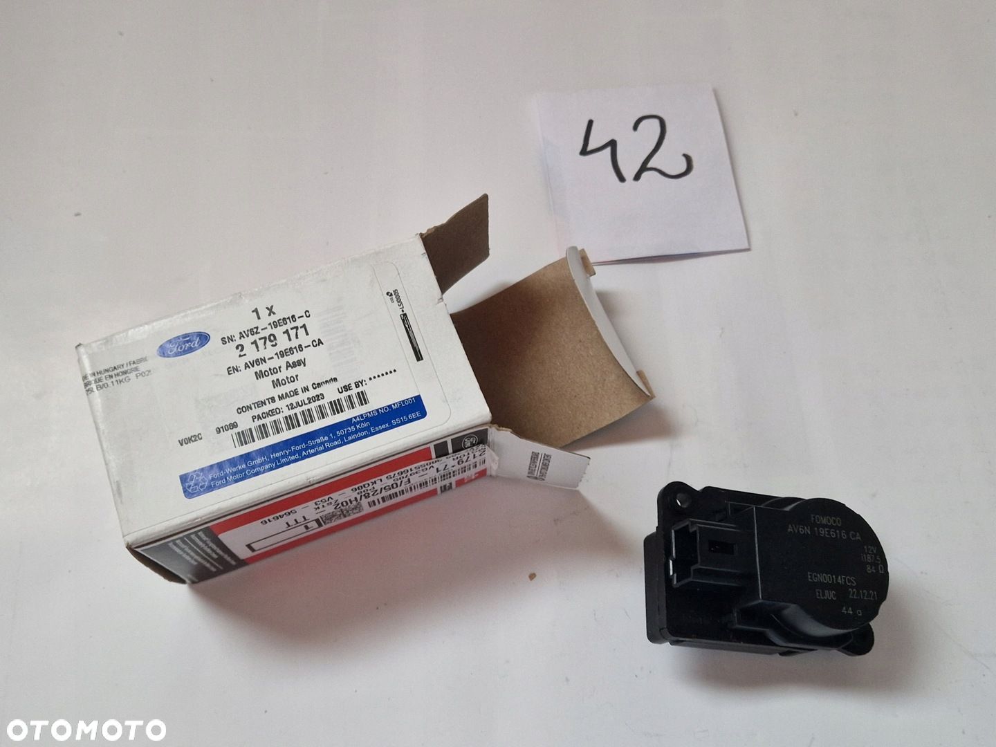 FORD STEROWNIK KLAP NAWIEWU NAGRZEWNICY AV6N-19E616-CA 2179171 NOWY ORYGINA - 1