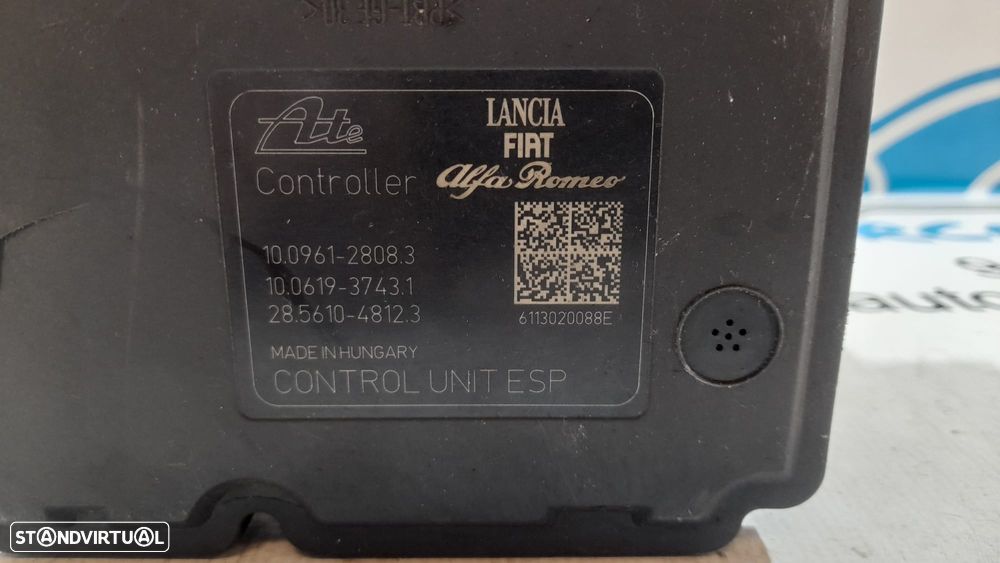 ABS MODULO BLOCO HIDRAULICO ATE 51901331 10096128083 100961 28083 10061937431 100619 37431 28561048123 285610 48123 6113020088E ALFA ROMEO GIULIETTA 940 2.0 JTDM 16V 140CV 940A5000 - 5