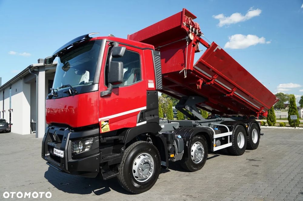 Renault C 430 / 8x4 / WYWROTKA  DWUSTRONNA - 6M / HYDROBURTA / KLAPODRZWI / OPONY 100% / SPROWADZONY - 2