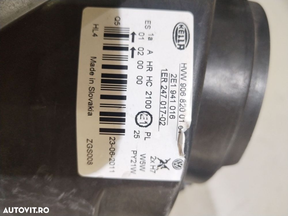 Far dreapta VW Crafter, 2007, 2008, 2009, 2010, 2011, 2012, 2013, 2014, 2015, 2016, 2017, cod origine OE 2E1941016. - 7