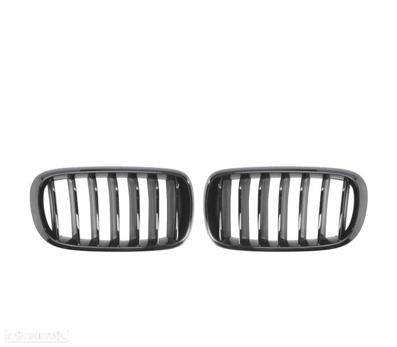 GRELHA FRONTAL BMW X6 F16 14- PRETO BRILHANTE - 2
