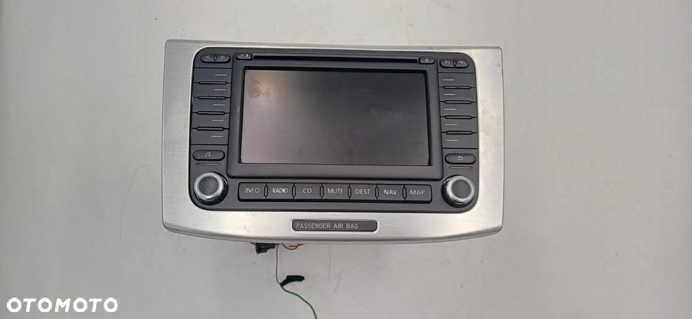 Volkswagen Passat B6 Radio Nawigacja Kolorowy Wyświetlacz GPS Ramka Szczotkowana 1K0035198B - 1