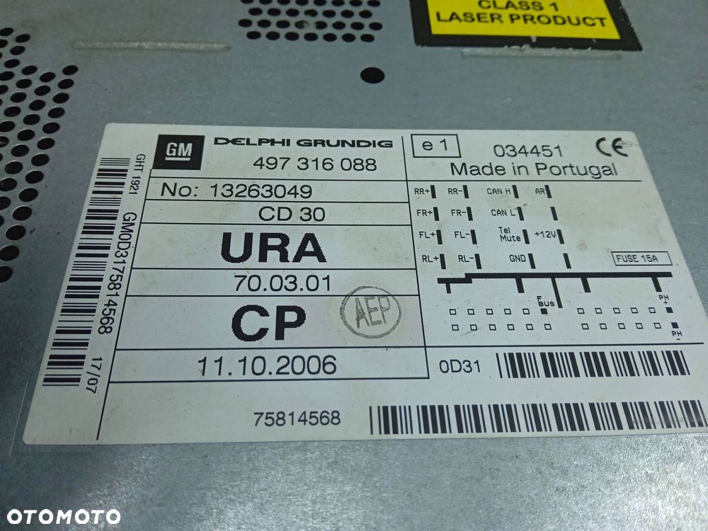 Radio Cd 13263049 Opel Astra H Vectra C - 5