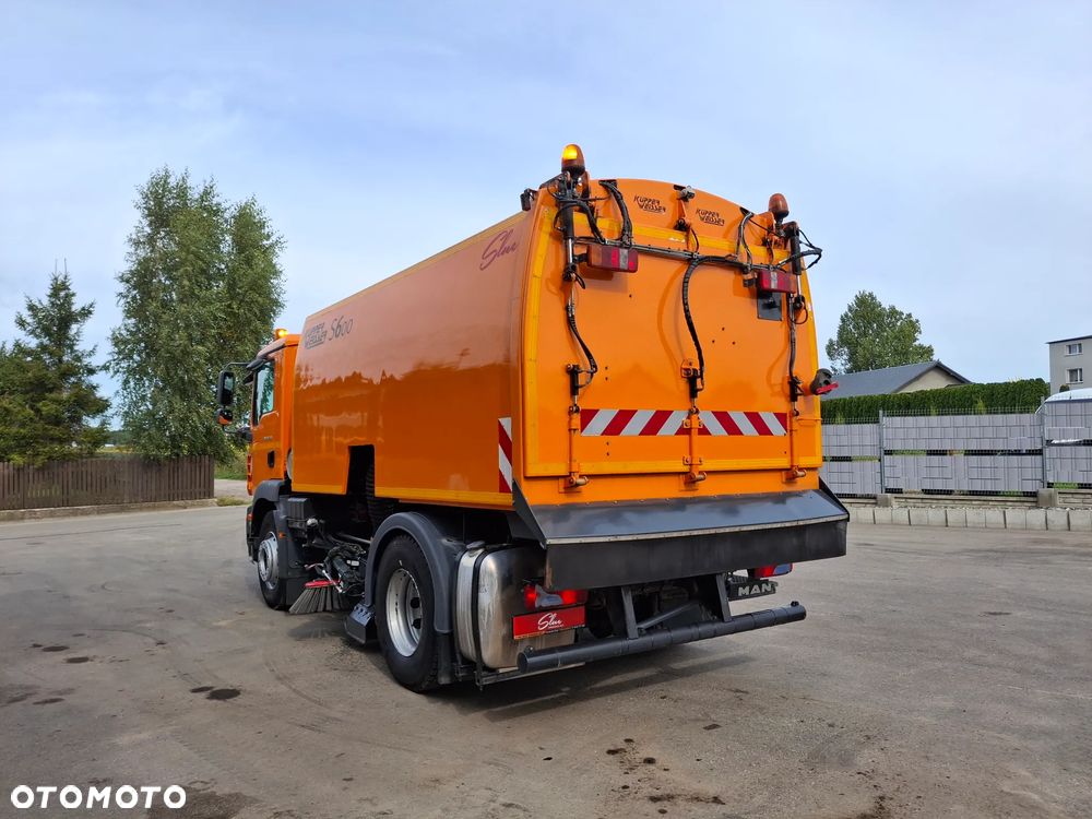 MAN TGM 18.250 Zamiatarka Kupper Weisser BROCK 2 Silniki Euro 5 Odchwaszczarka Szczotki L/R Szczotka Przednia EUnited PM10 Kamery - 9