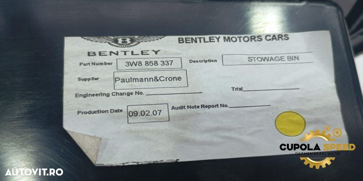Ornament consola cetrala 3W8858337 Bentley Continental GT 1 [2003 - 2 - 7